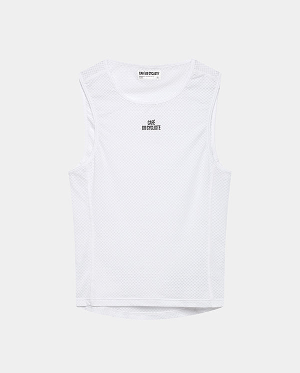 Café du Cycliste 底衫 Liliane Sleeveless Utralight Base Layer White 無袖 男款 白