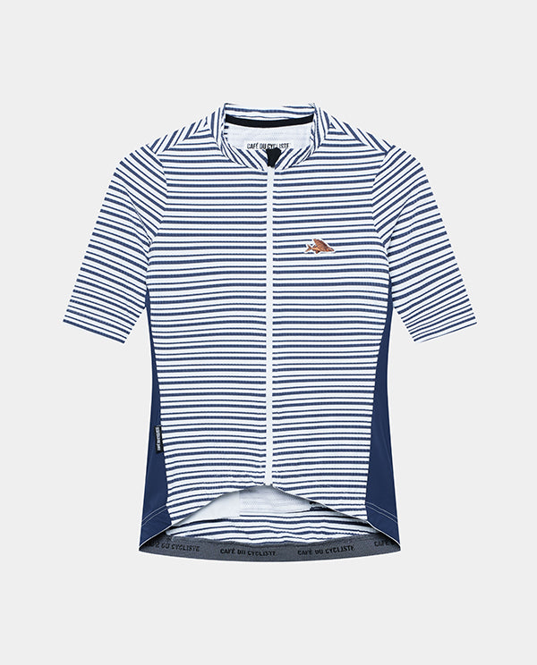Café du Cycliste 車衣 Romy Midweight Jersey WhiteNavy 女款 藍白紋