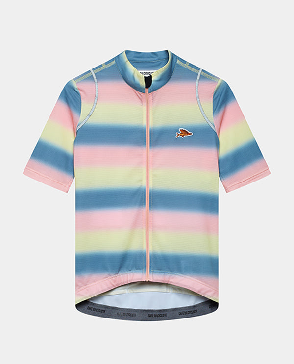 Café du Cycliste 車衣 Audax Mona V2 Superlight Jersey V2 PlushNaplesYellow 女款 粉黃藍條紋
