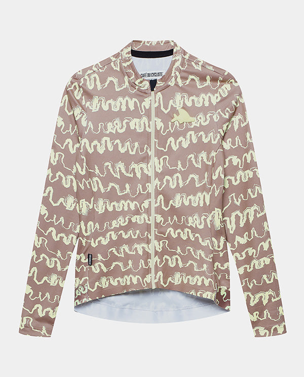 Café du Cycliste 車衣 Constance LS Jersey OysterGreyNaplesYellow 長袖 女款 黃棕塗鴉
