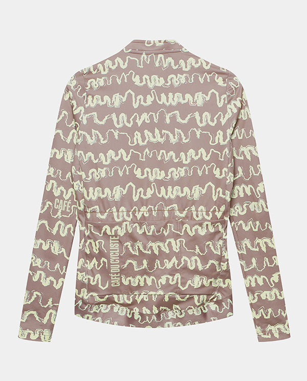 Café du Cycliste 車衣 Constance LS Jersey OysterGreyNaplesYellow 長袖 女款 黃棕塗鴉