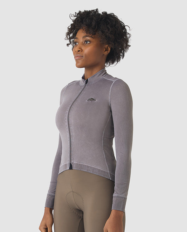 Café du Cycliste 車衣 Charlie ColdDye Charcoal 長袖 女款 炭灰