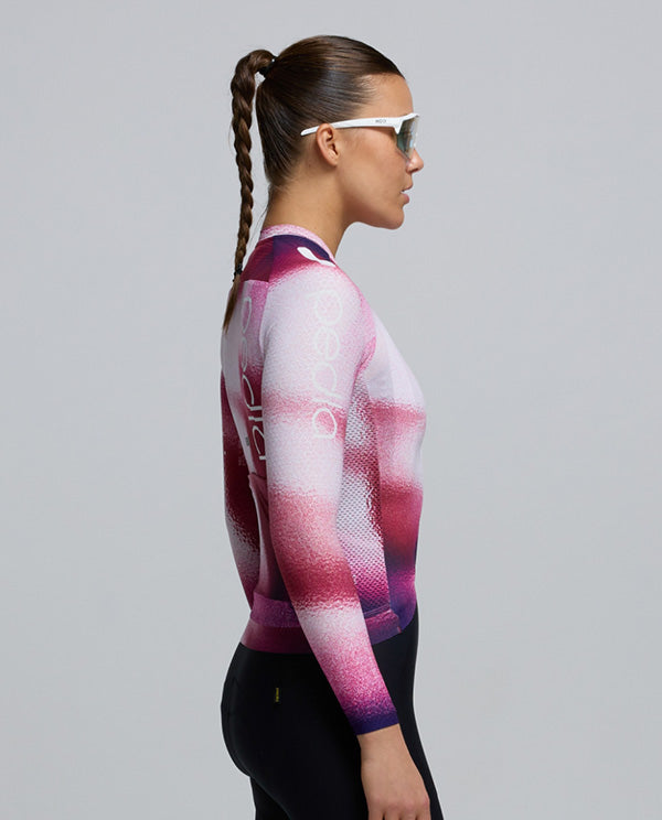 Pedla 薄長袖車衣PRO Pursuit LS 2.0 Jersey AirFoils Hot Pink 女款 紅