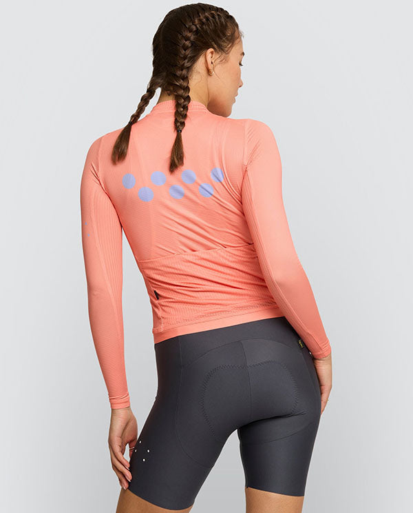 Pedla 薄長袖車衣 BOLD Element Air LS Jersey Nectarine 女款 粉橘