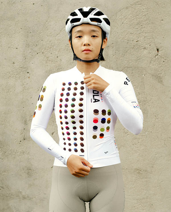 Pedla 薄長袖車衣 Colour Theory Classic LS Jersey White 女款 白