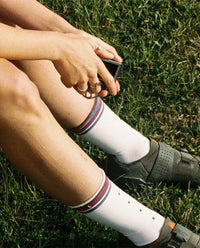 Pedla 車襪 Lightweight Socks - Heritage 復古條紋白