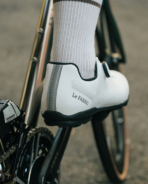 FLR 硬底車鞋FABRO Knit WT White Rubber Sole 客製編織硬底鞋 白