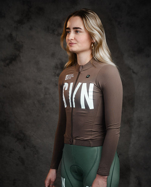 Biehler 中量長袖車衣Syndicate Training LS Jersey Pimento 女款 咖啡