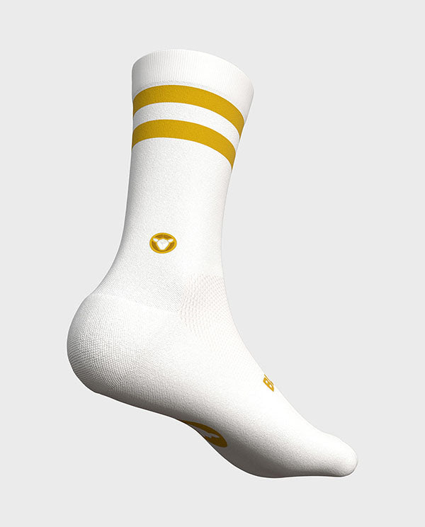 Black Sheep 黑羊 車襪Crew Socks Golden Spice GOL 白底金色條紋