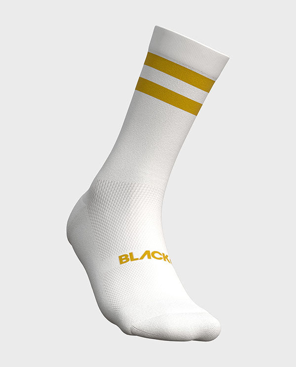 Black Sheep 黑羊 車襪Crew Socks Golden Spice GOL 白底金色條紋