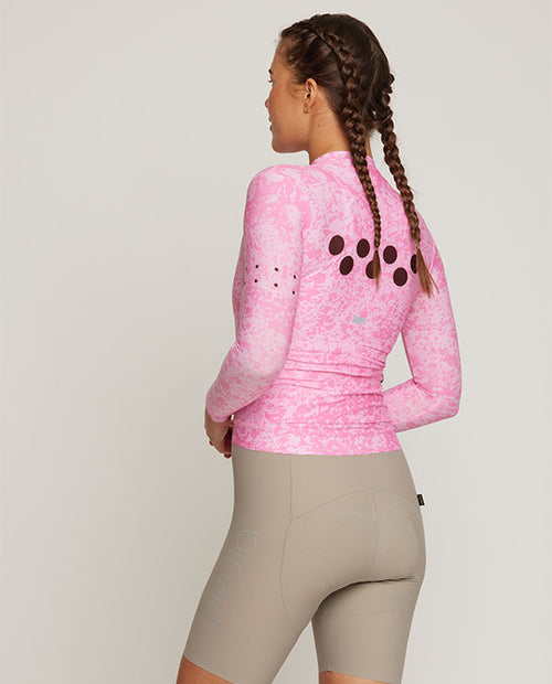 Pedla 薄長袖車衣 RideCamo Classic LS Jersey Bubblegum 女款 亮粉