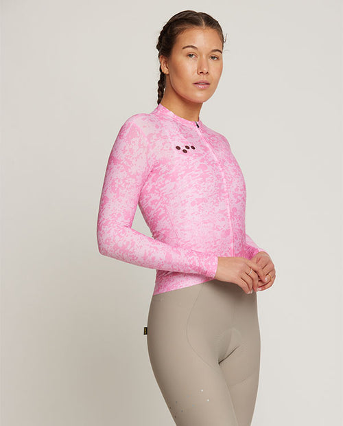 Pedla 薄長袖車衣 RideCamo Classic LS Jersey Bubblegum 女款 亮粉