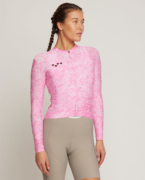 Pedla 薄長袖車衣 RideCamo Classic LS Jersey Bubblegum 女款 亮粉