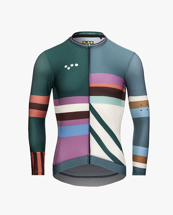 Pedla 車衣Heritage LS Classic Jersey Multi Stripe長袖 男款 復古條紋