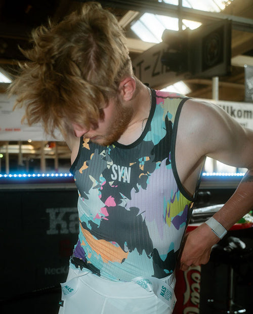 Biehler 無袖底衫 Pro Mesh Sleeveless Baselayer Splash 男款 黑底彩潑