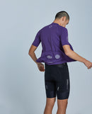 KPLUS經典男款短袖自行車衣-迷霧紫