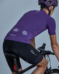 KPLUS經典男款短袖自行車衣-迷霧紫