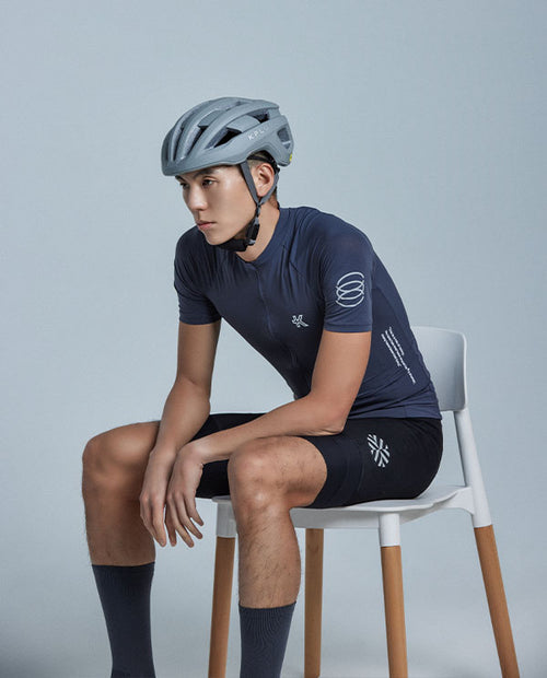 KPLUS經典男款短袖自行車衣-煙燻灰