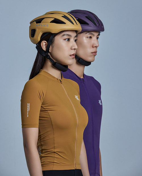 KPLUS經典女款短袖自行車衣-芥末黃