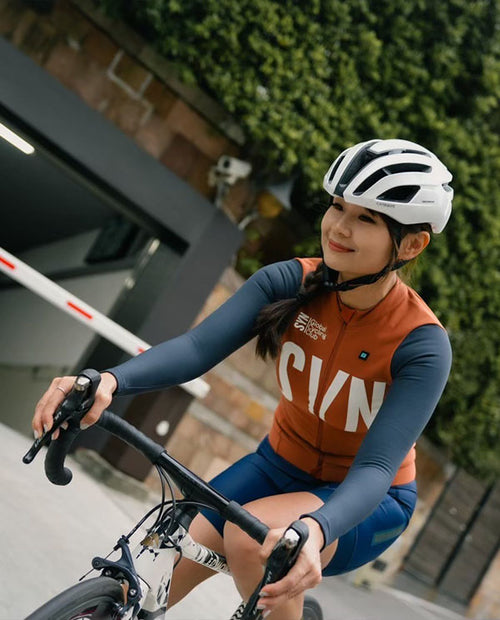 Biehler 車衣SYN Thermal Rain LS Jersey Leaf Grey 防雨保暖 女款 棕灰