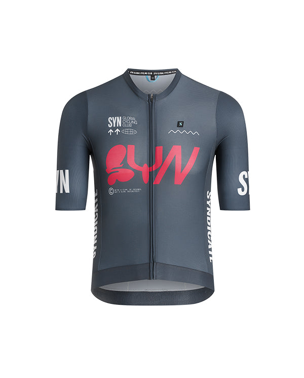 SYN 車衣 Pro Team Jersey Grey Pink 男款 深灰