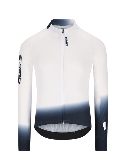 Q36.5 薄長袖車衣Gregarius Hybrid Light Collar Fade Long Sleeve Jersey White 男款 白