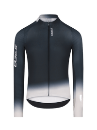 Q36.5 薄長袖車衣Gregarius Hybrid Light Collar Fade Long Sleeve Jersey Black 男款 黑