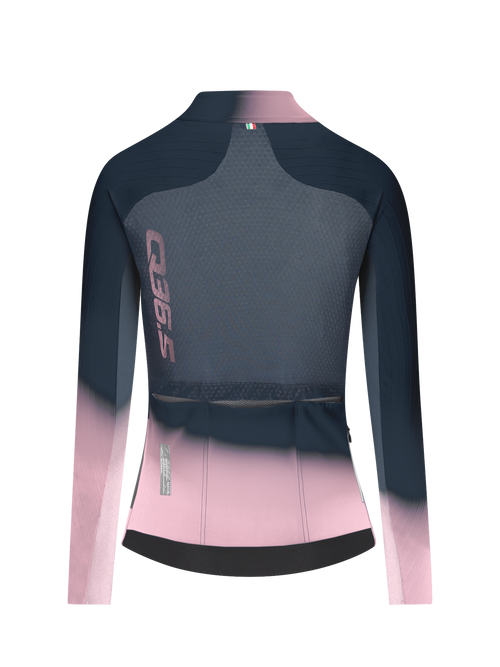 Q36.5 薄長袖車衣Gregarius Hybrid Light Collar Fade Long Sleeve Jersey Nautica Blue 女款 深藍