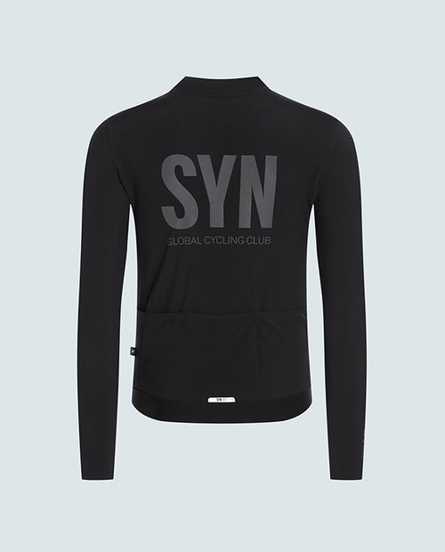 SYN 車衣 Pro Thermal LS Jersey Black Reflective 保暖長袖 男款 黑