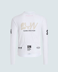 SYN 車衣 Pro Team Shield Jersey Slick 保暖長袖 男款 白