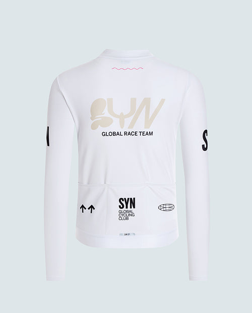 SYN 車衣 Pro Team Shield Jersey Slick 保暖長袖 男款 白