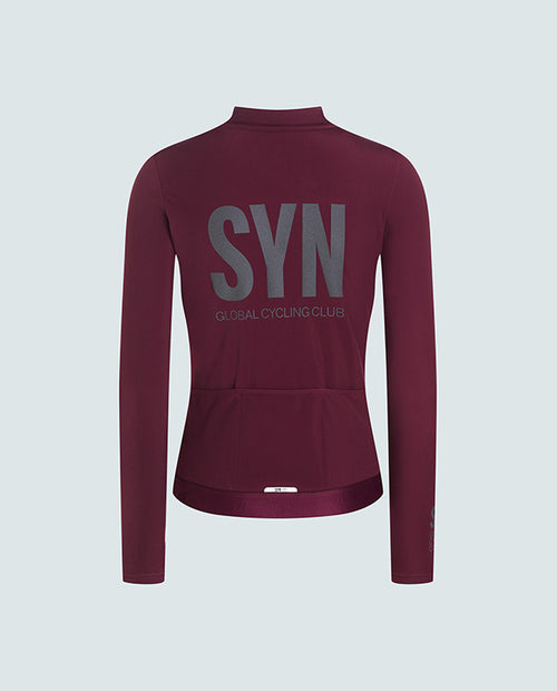 Biehler 車衣 Pro Thermal LS Jersey Rioja Reflective 保暖長袖 女款 酒紅