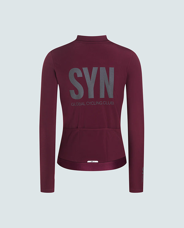 Biehler 車衣 Pro Thermal LS Jersey Rioja Reflective 保暖長袖 女款 酒紅