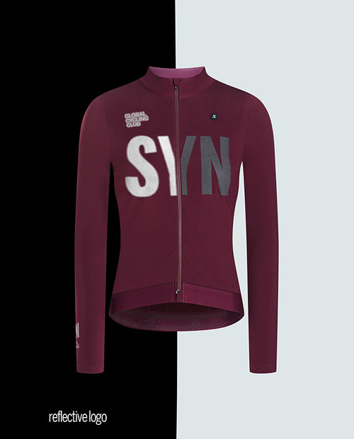 Biehler 車衣 Pro Thermal LS Jersey Rioja Reflective 保暖長袖 女款 酒紅