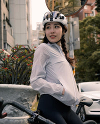 Café du Cycliste 外套ILONA Cloud Grey 防風 女款 淺灰