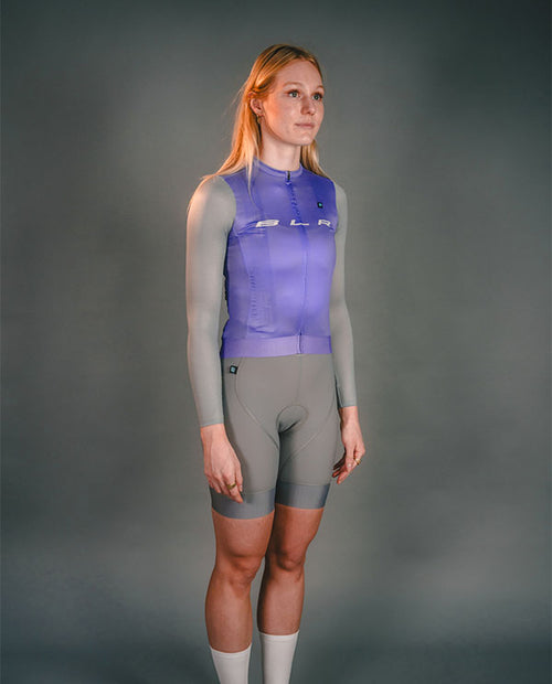 Biehler 薄長袖車衣 Statement LS Jersey Lavender Grey 女款 灰紫