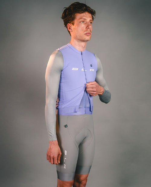 Biehler 薄長袖車衣Statement LS Jersey Lavender Grey 男款 灰紫