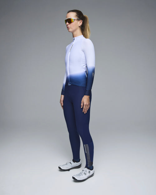 Q36.5 薄長袖車衣Gregarius Hybrid Light Collar Fade Long Sleeve Jersey White 女款 白