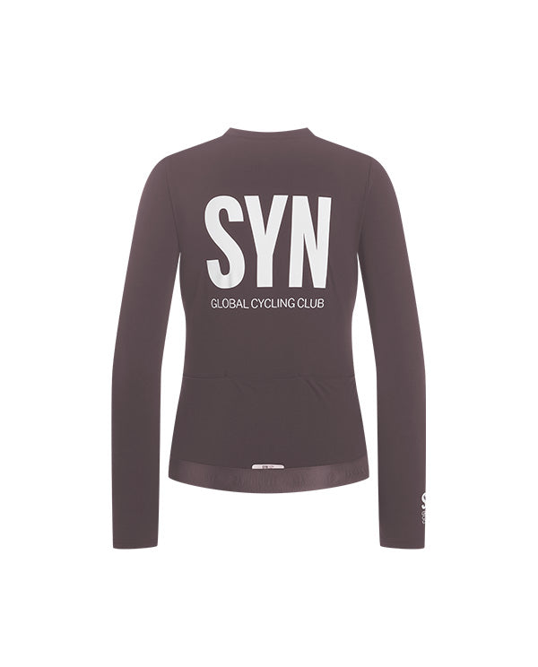 Biehler 薄刷毛長袖車衣Syndicate Training LS Jersey Illusion 女款 紫灰