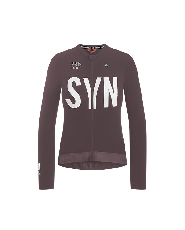 Biehler 薄刷毛長袖車衣Syndicate Training LS Jersey Illusion 女款 紫灰