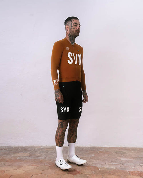 Biehler 薄刷毛長袖車衣Syndicate Training LS Jersey Umber 男款 棕