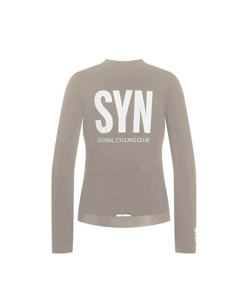 Biehler 薄刷毛長袖車衣Syndicate Training LS Jersey Ivory 女款 象牙白灰