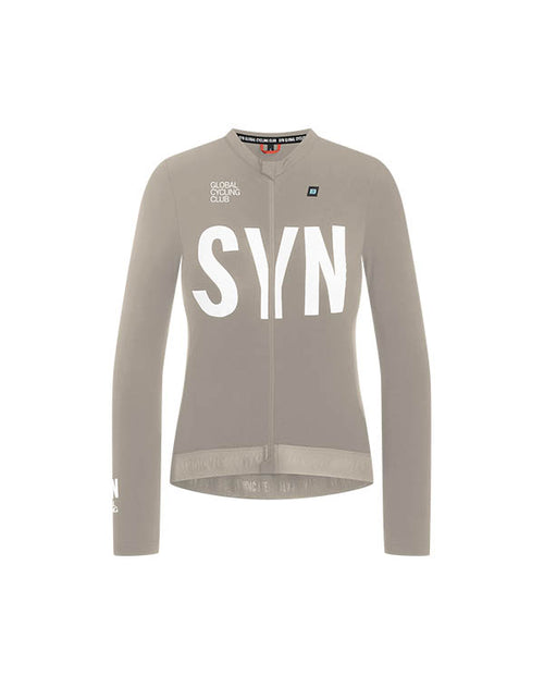 Biehler 薄刷毛長袖車衣Syndicate Training LS Jersey Ivory 女款 象牙白灰