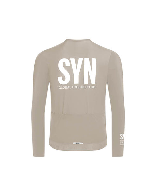 Biehler 薄刷毛長袖車衣Syndicate Training LS Jersey Ivory 男款 象牙白灰