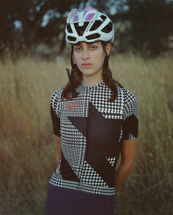 Pedla 車衣HoundsKNIT Training Jersey Black Offset 女款 黑白大千鳥格