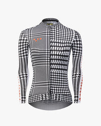 Pedla 車衣HoundsKNIT Training Jersey Monochrome 薄長袖 女款 黑白小千鳥格紋