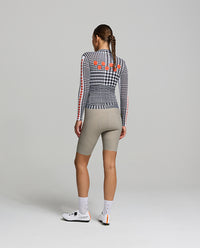 Pedla 車衣HoundsKNIT Training Jersey Monochrome 薄長袖 女款 黑白小千鳥格紋