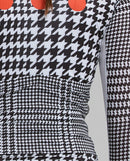 Pedla 車衣HoundsKNIT Training Jersey Monochrome 薄長袖 女款 黑白小千鳥格紋