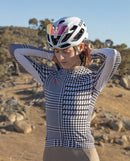 Pedla 車衣HoundsKNIT Training Jersey Monochrome 薄長袖 女款 黑白小千鳥格紋