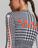 Pedla 車衣HoundsKNIT Training Jersey Monochrome 薄長袖 女款 黑白小千鳥格紋